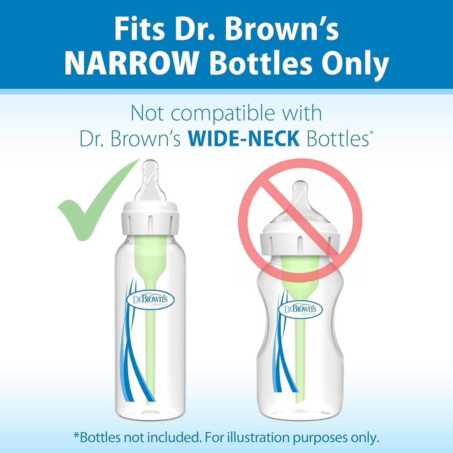 Dr. Brown’s Natural Flow Level 2 Narrow Baby Bottle Silicone Nipple, M