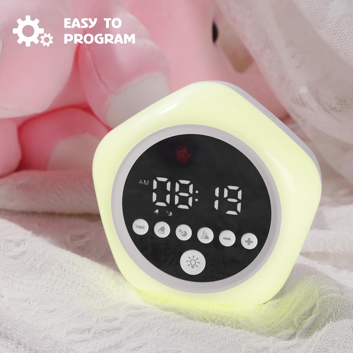 Kids Alarm Clock, Ok to Wake Clock with Green Light Red Light, Toddler