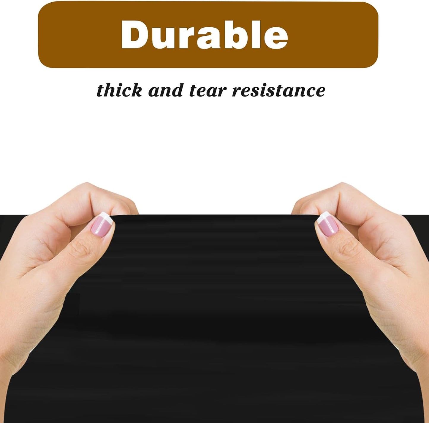 Kopokita 2PCS Black Plastic Tablecloths 54 x 108 Inch, Disposable Table Cloths Rectangle Party Table Covers