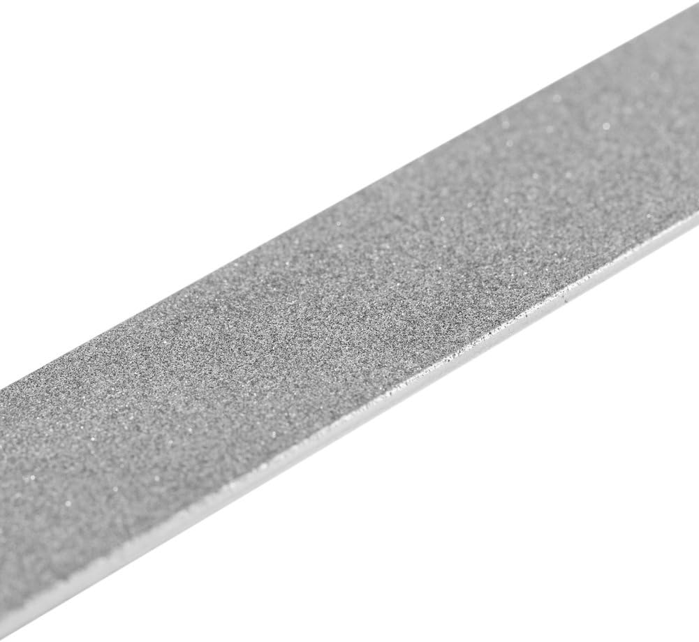 Sharpening Stone File, Garden Tool Sharpener with Plastic Handle Double Sided Knife Sharpener for Garden Outdoor Camping Kitchen
