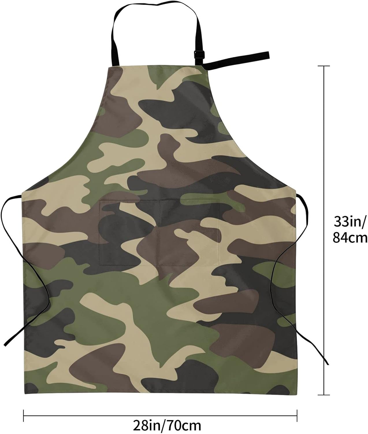 Perinsto Waterproof Apron with 2 Pockets Kitchen Chef Aprons Bibs for 