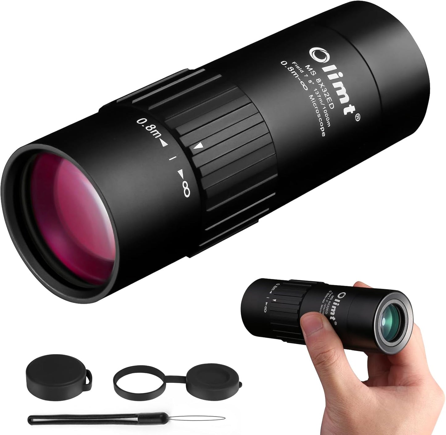8x32 Monocular Telescope Mini Pocket Monocular Compact Monoculars for Adults