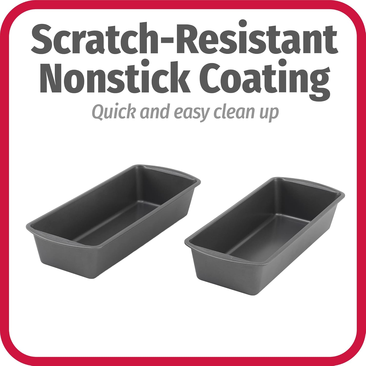 GoodCook Set of 2 Extra Large 13" x 5" Nonstick Steel Bread Loaf Pans,