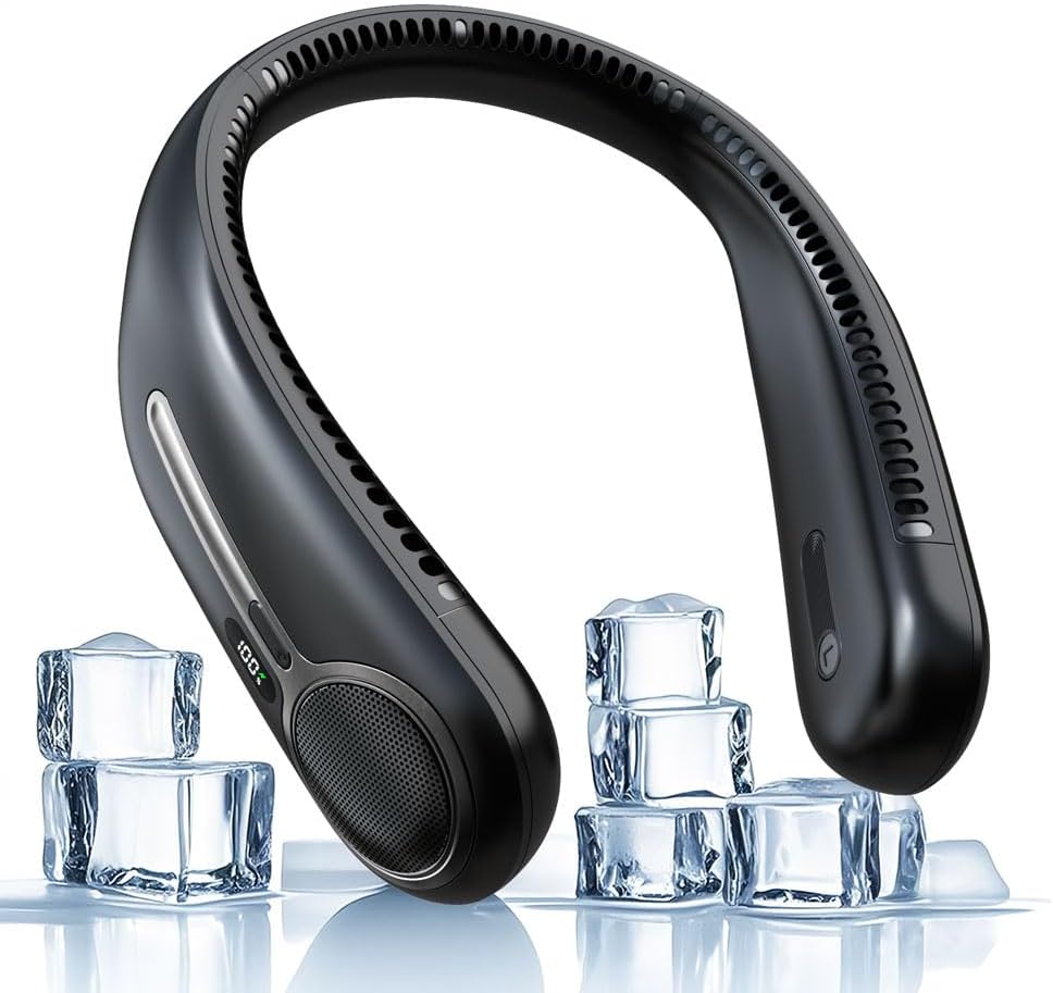 Portable Neck Fan,Hands Free Personal Wearable Bladeless Fan,6000mAh U