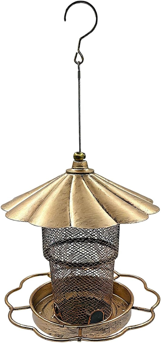 Bird Feeders Outdoors - Squirrel Proof Metal, Large Capacity Hangable 