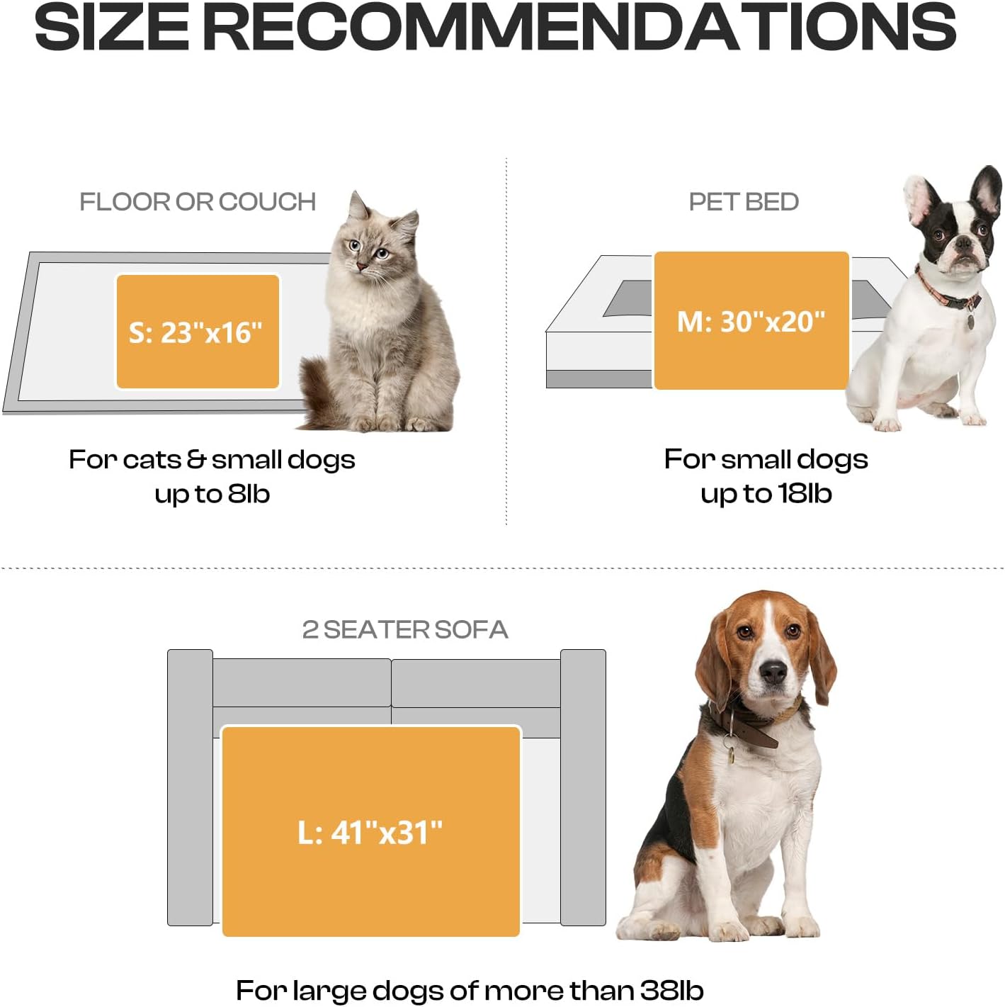 Luciphia 1 Pack 3 Blankets Super Soft Fluffy Premium Fleece Pet Blanke
