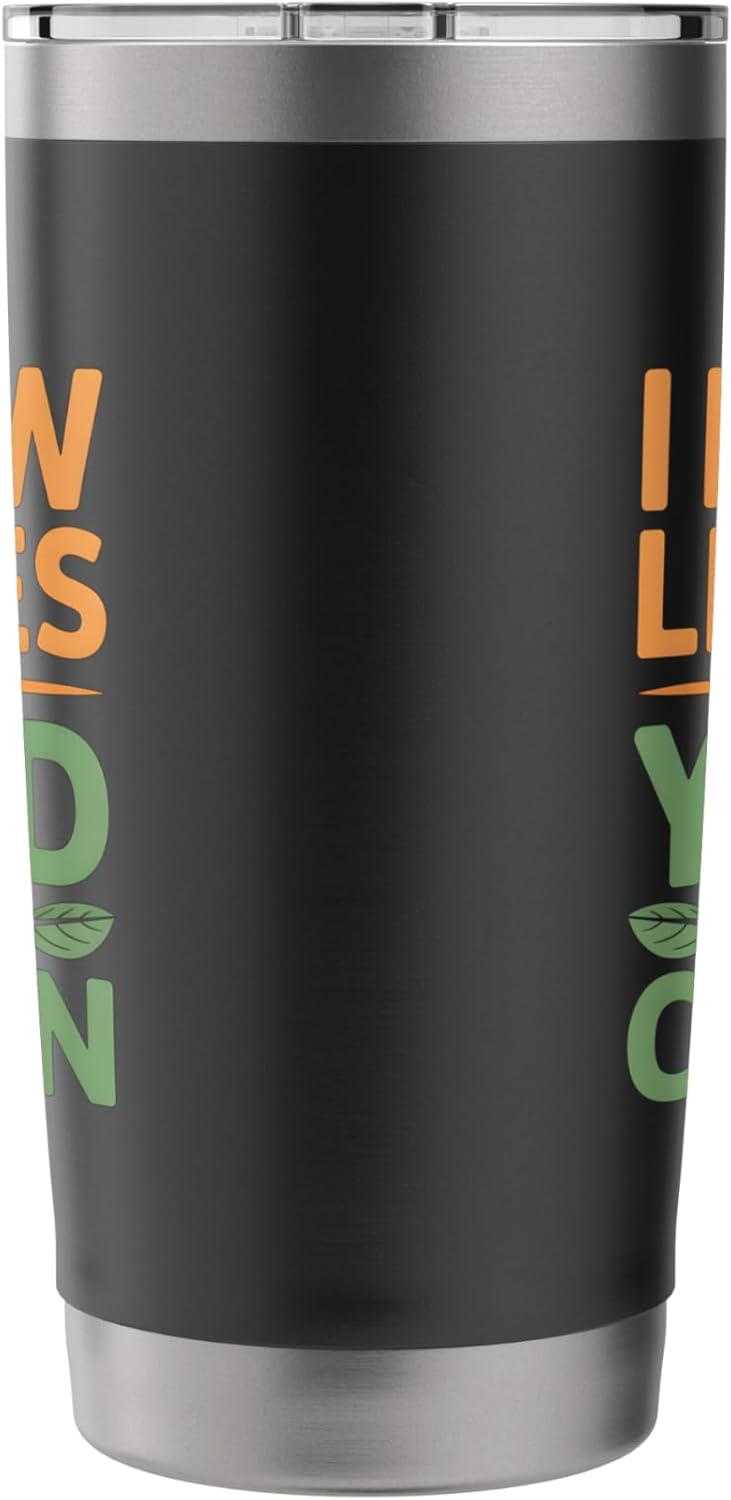 I Blow Leaves So My Yard Looks Clean Funny Lawn Care Stainless Steel Insulated Tumbler