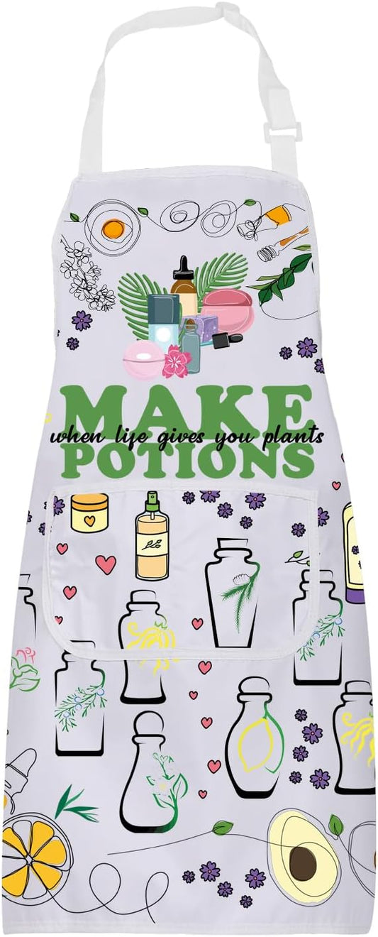 CMNIM Herb Apron with Pockets - Gardening Apron for Herb Lovers