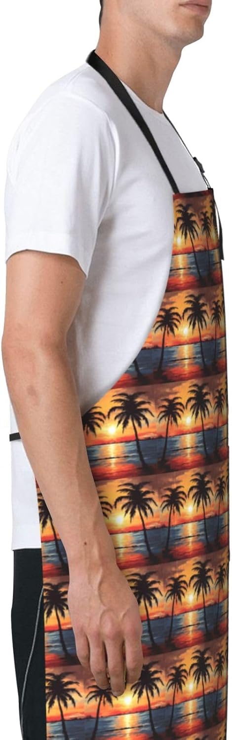 YANYU Space Planet Print 28x33 In Kitchen Apron Stylish Chef Apron wit