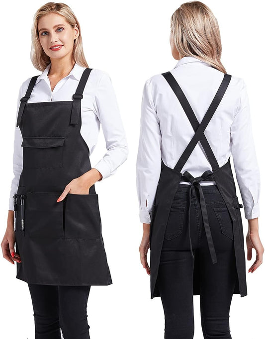 Nanxson Adjustable Women Bib Apron Multi Function Professional Salon Stylist Work Apron with Tool Pockets CF3010