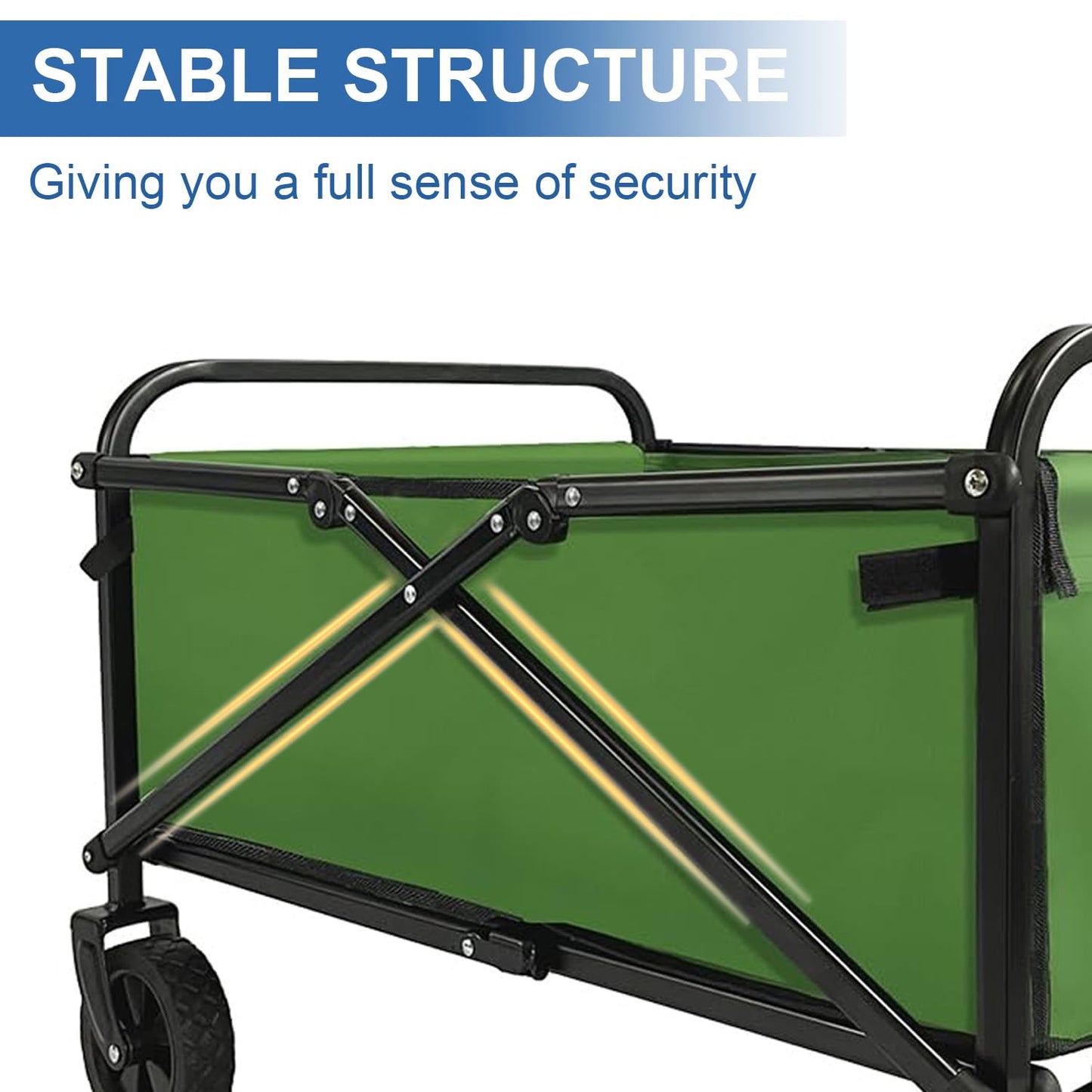 Collapsible Wagon Cart Foldable Portable Heavy Duty Folding Beach Wago