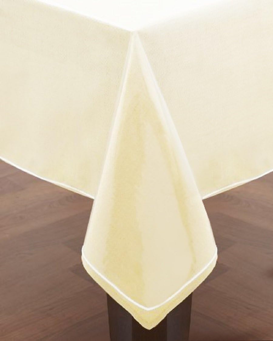 Elaine Karen Clear Plastic Table Cover Protector 100% Waterproof Table Protector Crystal Clear Plastic Tablecloth Cover for Dining Table Heavy Duty Vinyl, 54" x 72" Rectangle