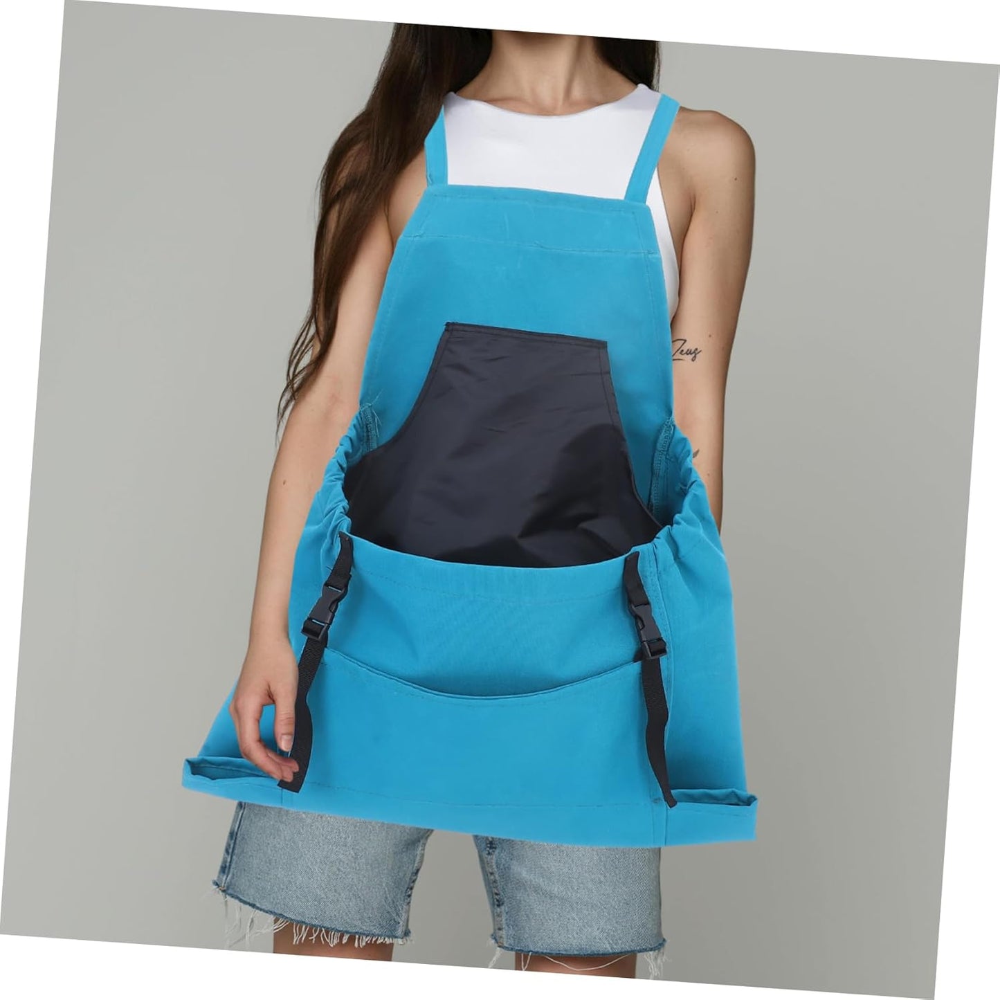 PRETYZOOM Gardening Harvesting Apron Large Storage Pouch Vegetable Fruit Picking Adjustable Straps Oxford Fabric