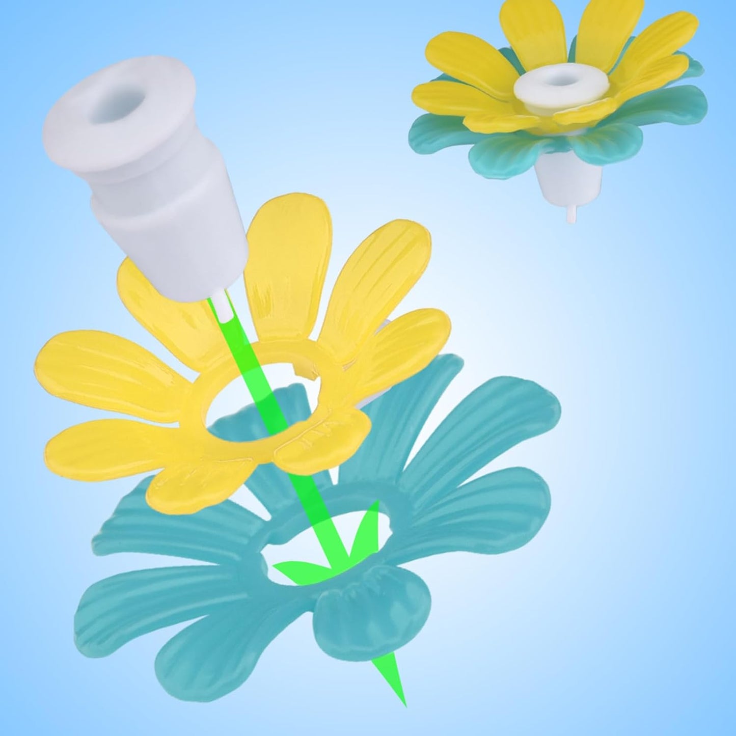 Flower Replacements for Bird Feeders Garden Hummingbird Watering Bottle Flower Outlet for Wild Bird Feeding