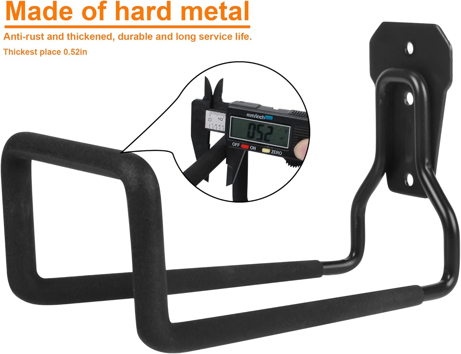 Metal Garden Hose Holder - Heavy Duty Hose Hanger Wall Mounted Water H