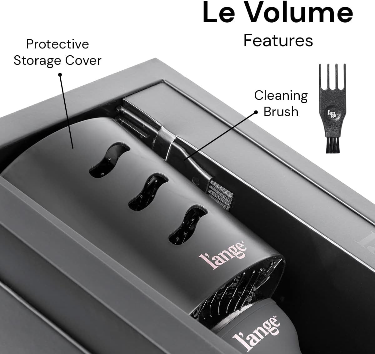 L'ANGE HAIR Le Volume 2-in-1 Titanium Blow Dryer Brush | Frizz Control