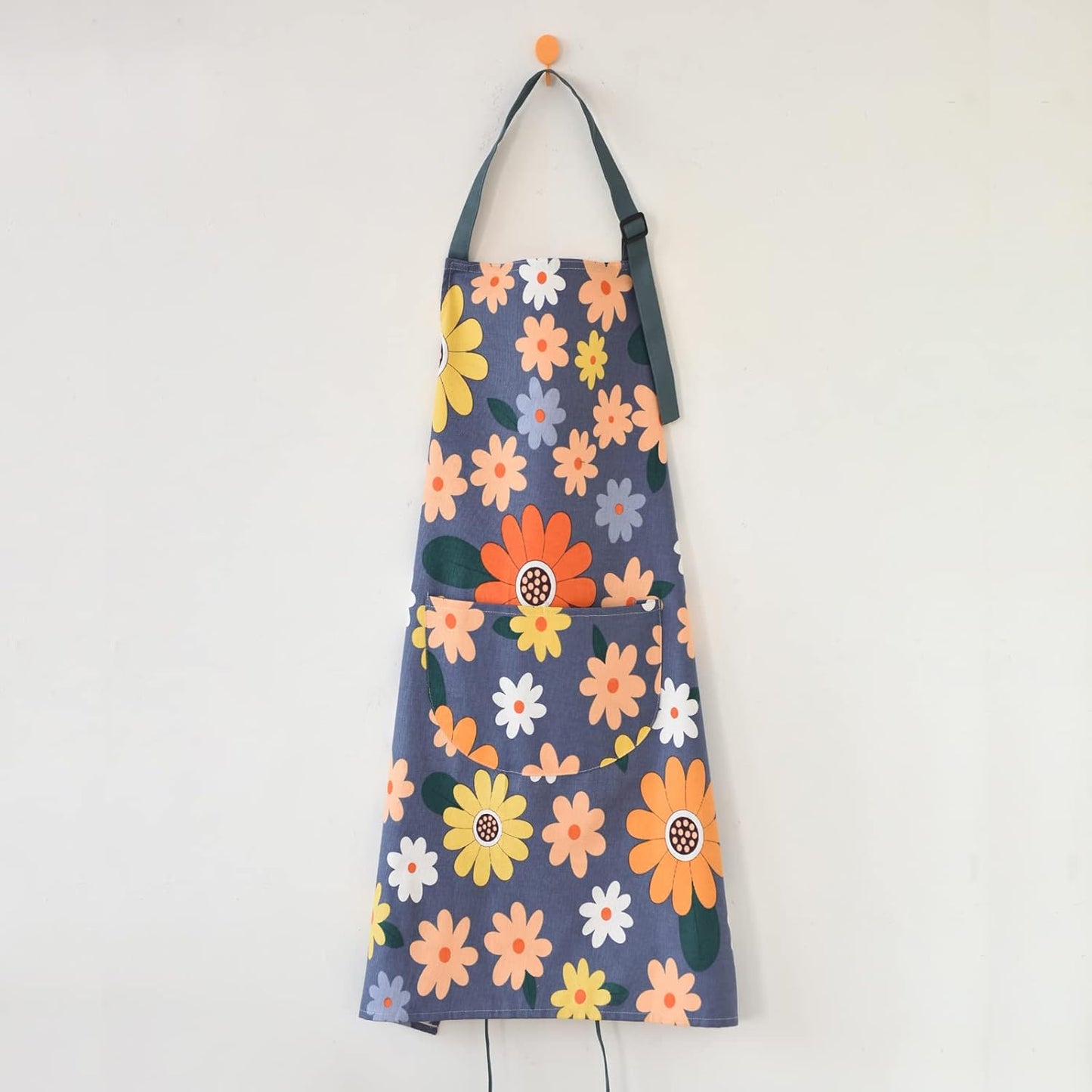 2 Pack Floral Apron for Women with Pockets, Adjustable Cotton Chef Apr