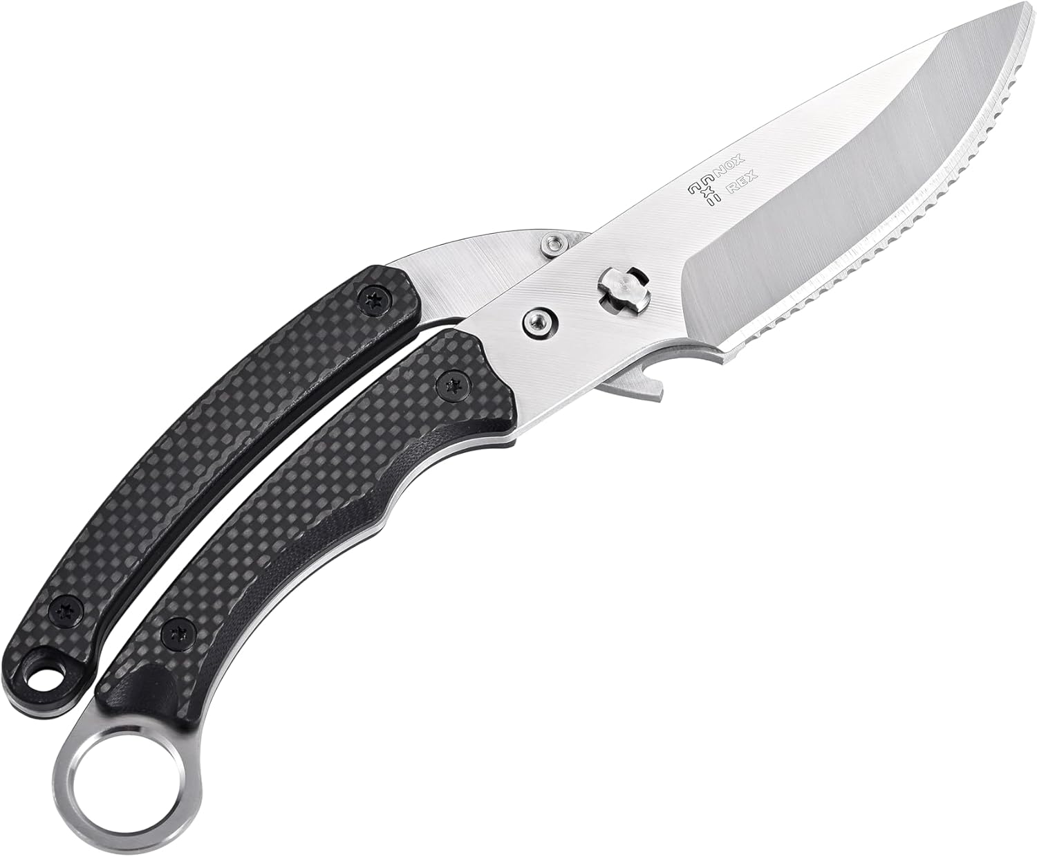 Scissors all purpose, kitchen shears with carbon fiber handle with han