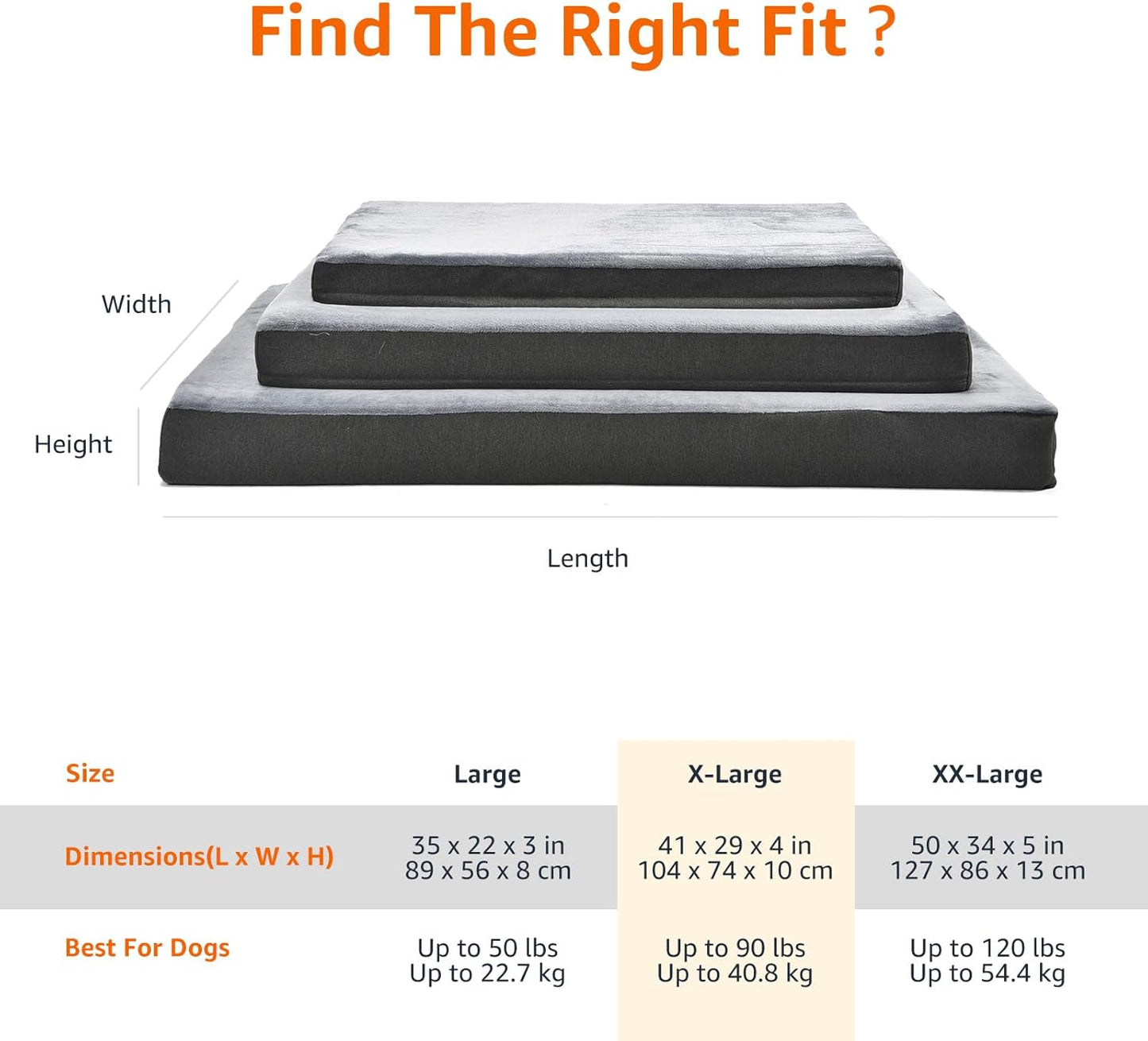 Amazon Basics Dog Bed with Cooling Gel Memory Foam, Machine Washable R