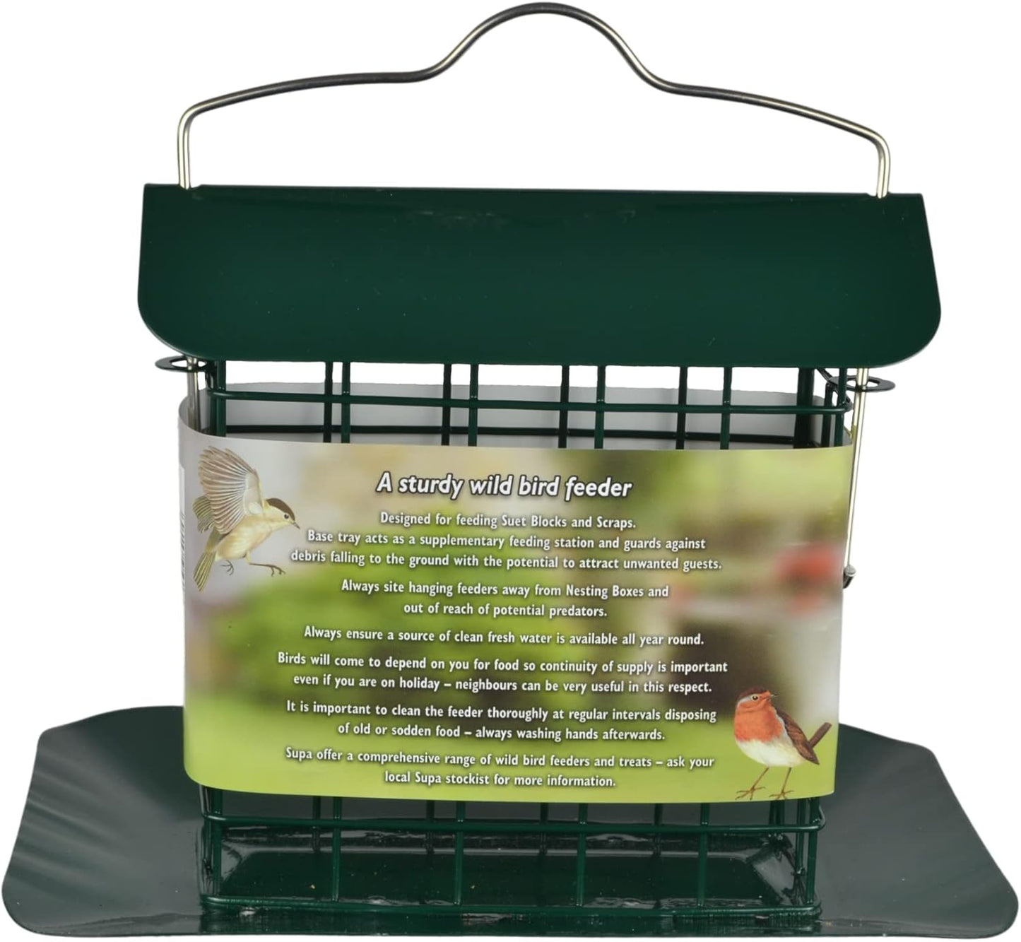 Supa Premium Suet Block/Scrap Feeder with Tray has Been specifically D