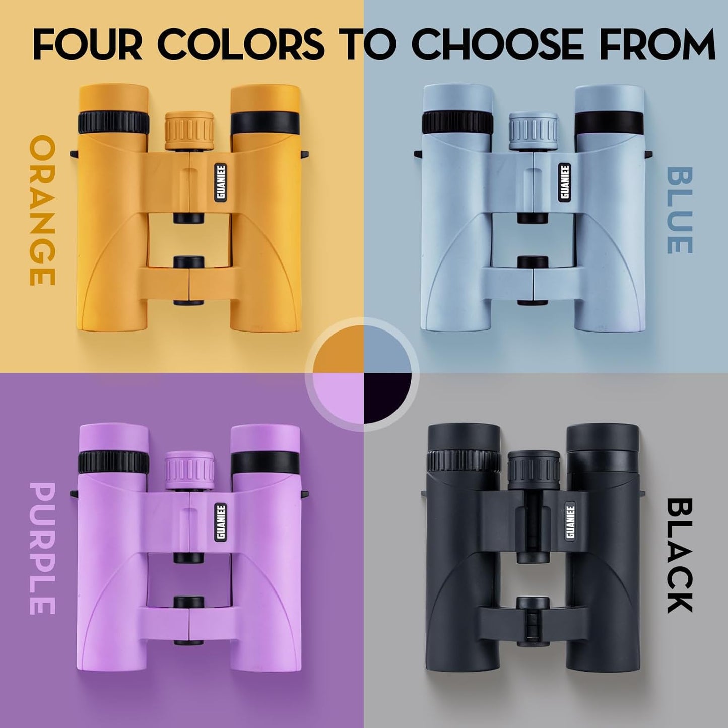 10x25 Binoculars for Kids Mini Pocket Compact Binoculars Waterproof Small Binocular for Bird Watching Travel Stargazing Outdoor Sports Purple