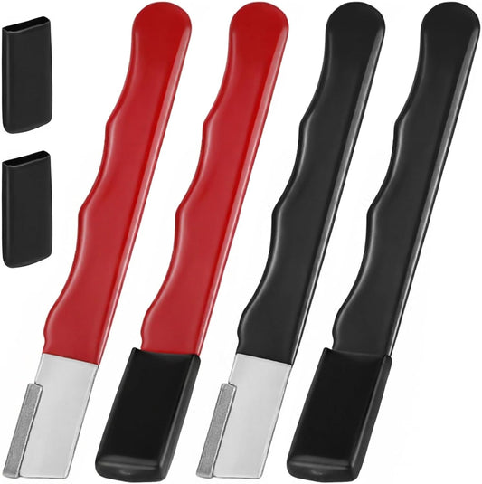 4 Pcs Garden Tool Sharpener Mini Portable Pocket Blade Sharpener Pruning Shears Blade Sharpener Steel Multipurpose Garden Knife Sharpener for Gardening Pruner