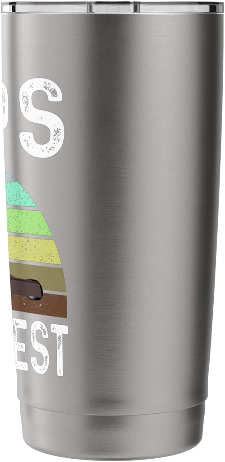 Funny Pops Mows Best Lawn Care Grass Mowing Lawn Mower Dad Stainless Steel Insulated Tumbler