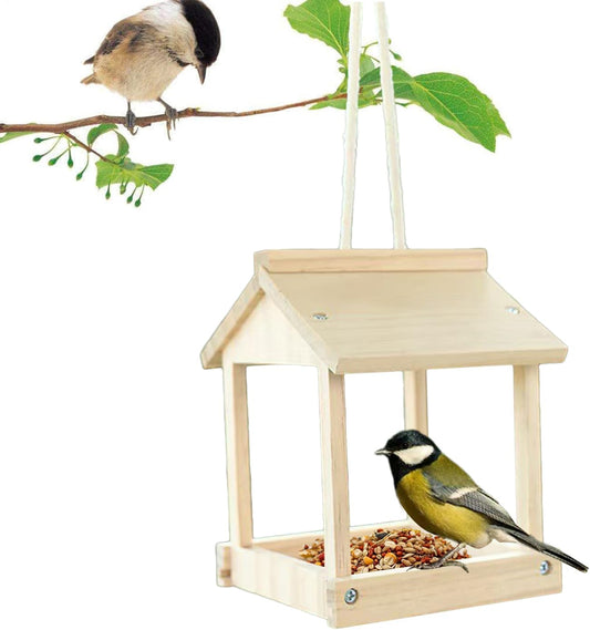 Window Bird Feeder, Squirrel Proof Heavy Duty Houses, Outdoor Hummingbird Feeder House, for Finch Sparrows Chickadees Wildlife Garden Yard Backyard Balcony, 5.51x4.72x6.1 inches