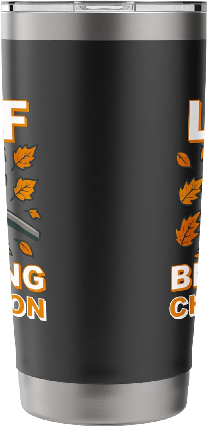 Leaf Blowing Champion Men Funny Electric Lawn Care Blower Stainless Steel Insulated Tumbler