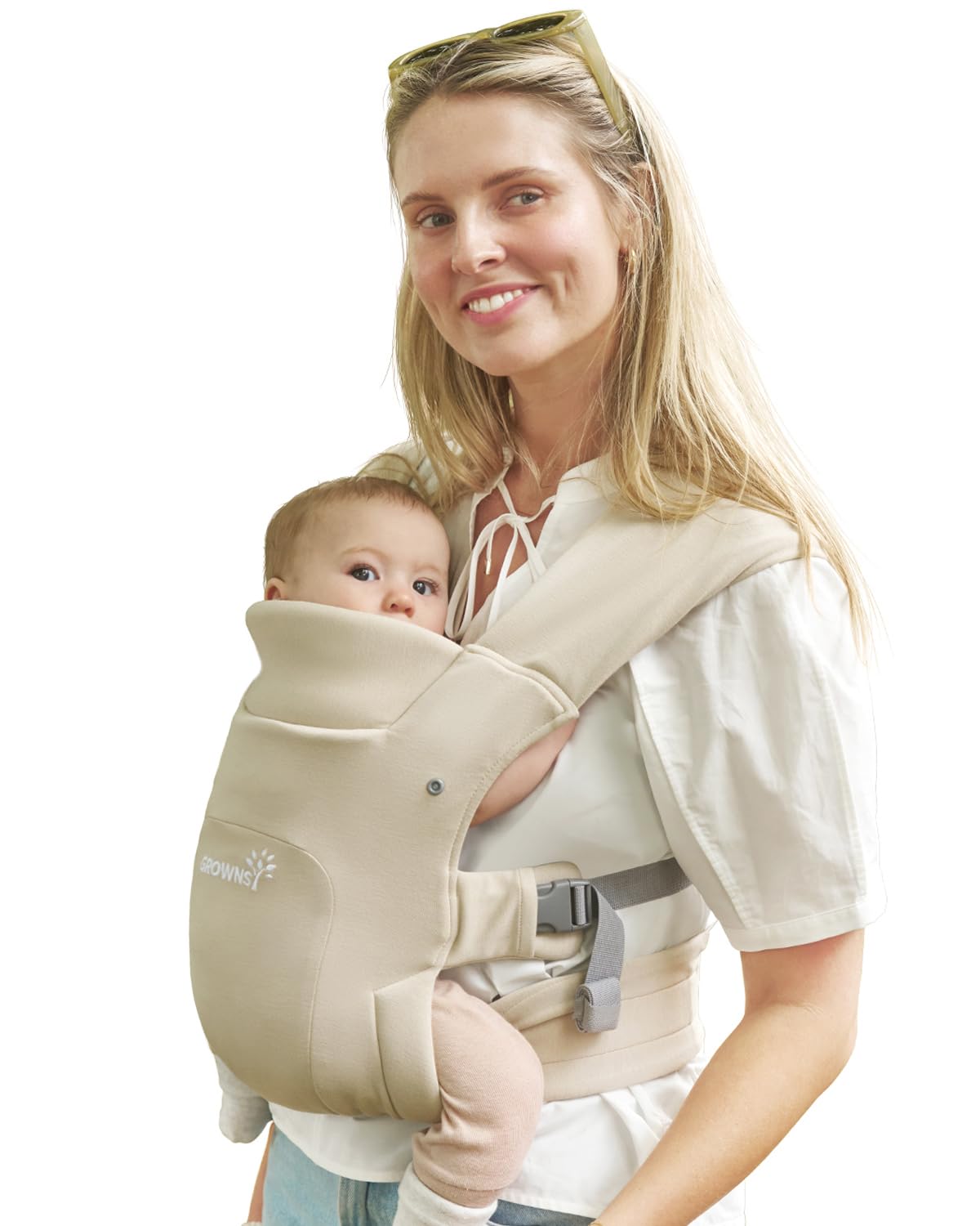 GROWNSY Baby Carrier, Cozy Newborn Carrier, Ergonomic Baby Wraps Carri
