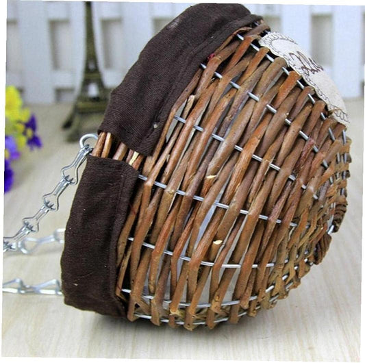 1pc Natural Wicker Hanging Basket, Wall Hanging Rattan Flower Pot Planter Vase for Indoor Outdoor Garden