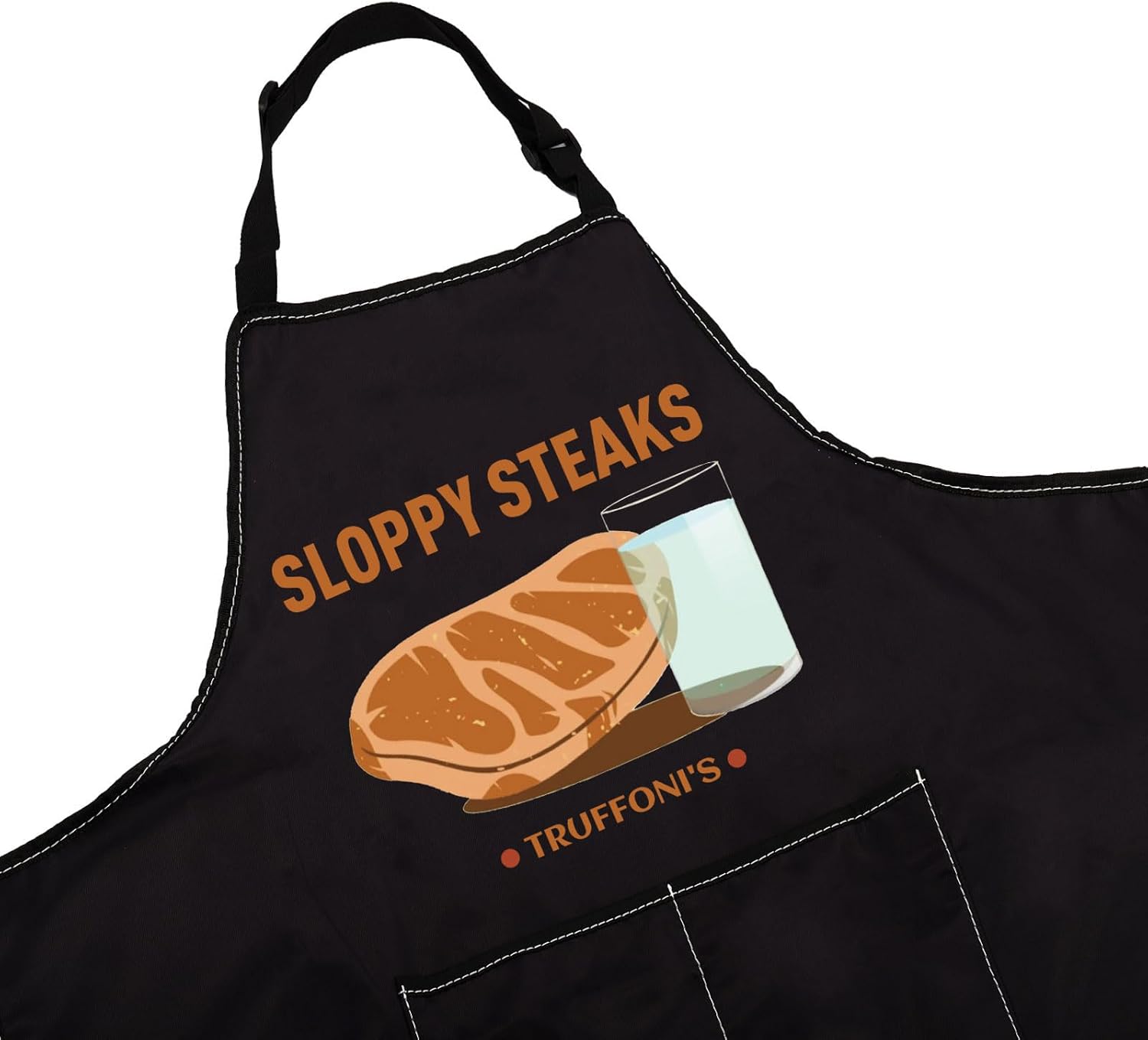 WCGXKO TV Show Inspired Kitchen Apron Sloppy Steaks Gift Truffoni’s St