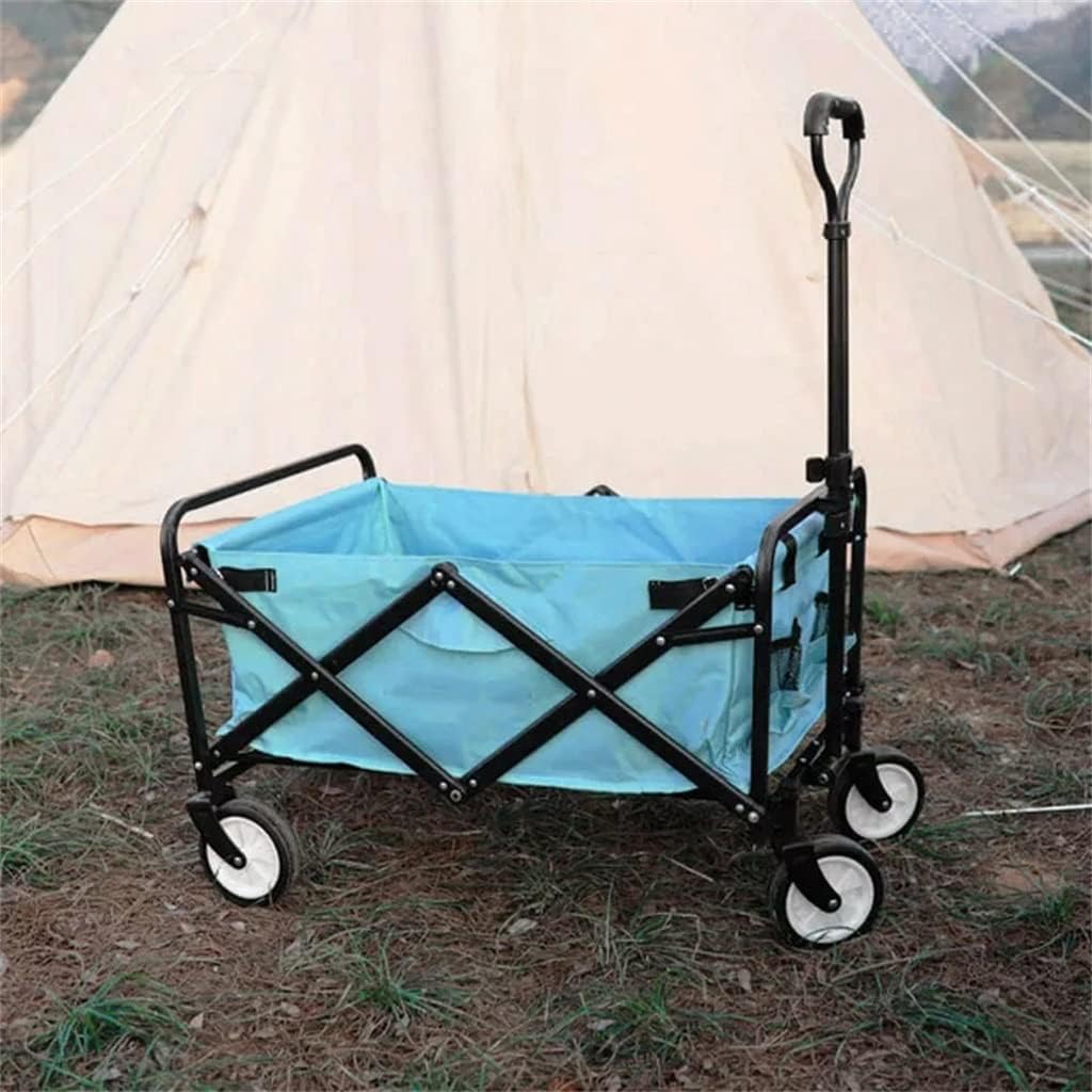 JSEIAJB Outdoor Campsite Small Cart Portable Foldable Adjustable High Loaded Tent Equipment Trolley Picnic Equipment Trailer Tools