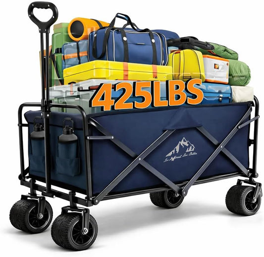 KEDY Heavy Duty Collapsible Wagon Cart with Wheels - Large Capacity Fo