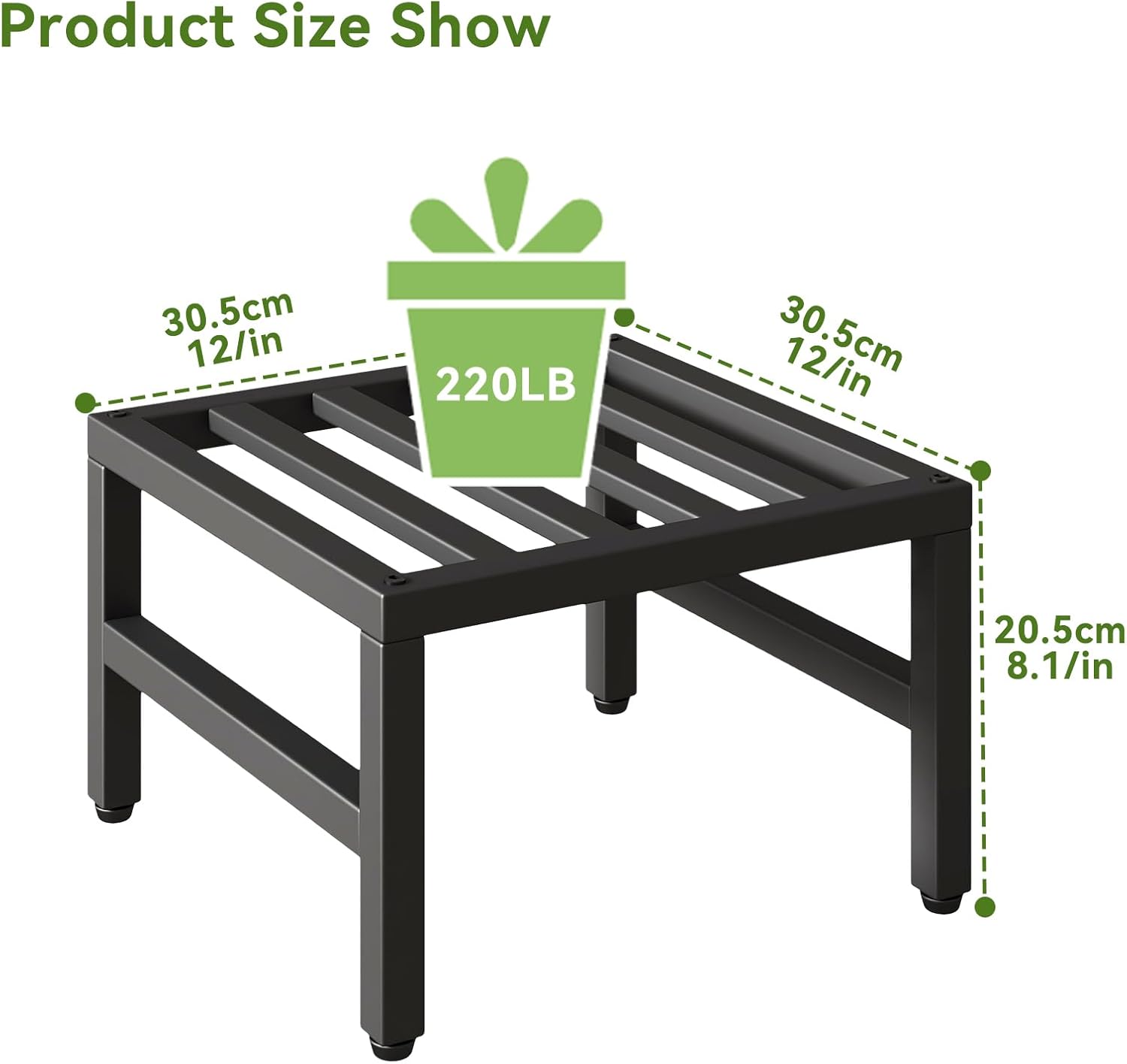 IBUYKE 3 Pack Metal Plant Stand Indoor Outdoor, Heavy Duty Small Flowe