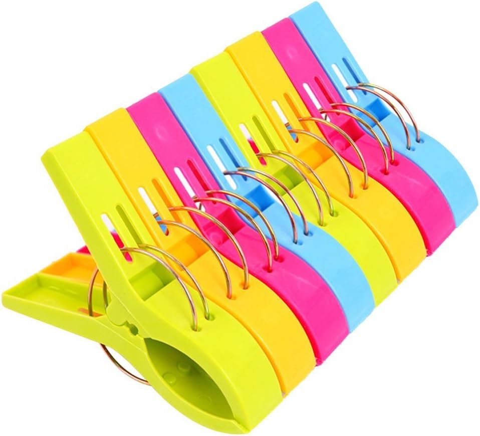 Danmu Beach Towel Clips,Beach Clips,Cruise Essentials,Towel Clips for Beach Chairs Cruise, Heavy Duty Clothes Pins-Keep Your Towel from Blowing Away, Beach Accessories for Vacation Must Haves