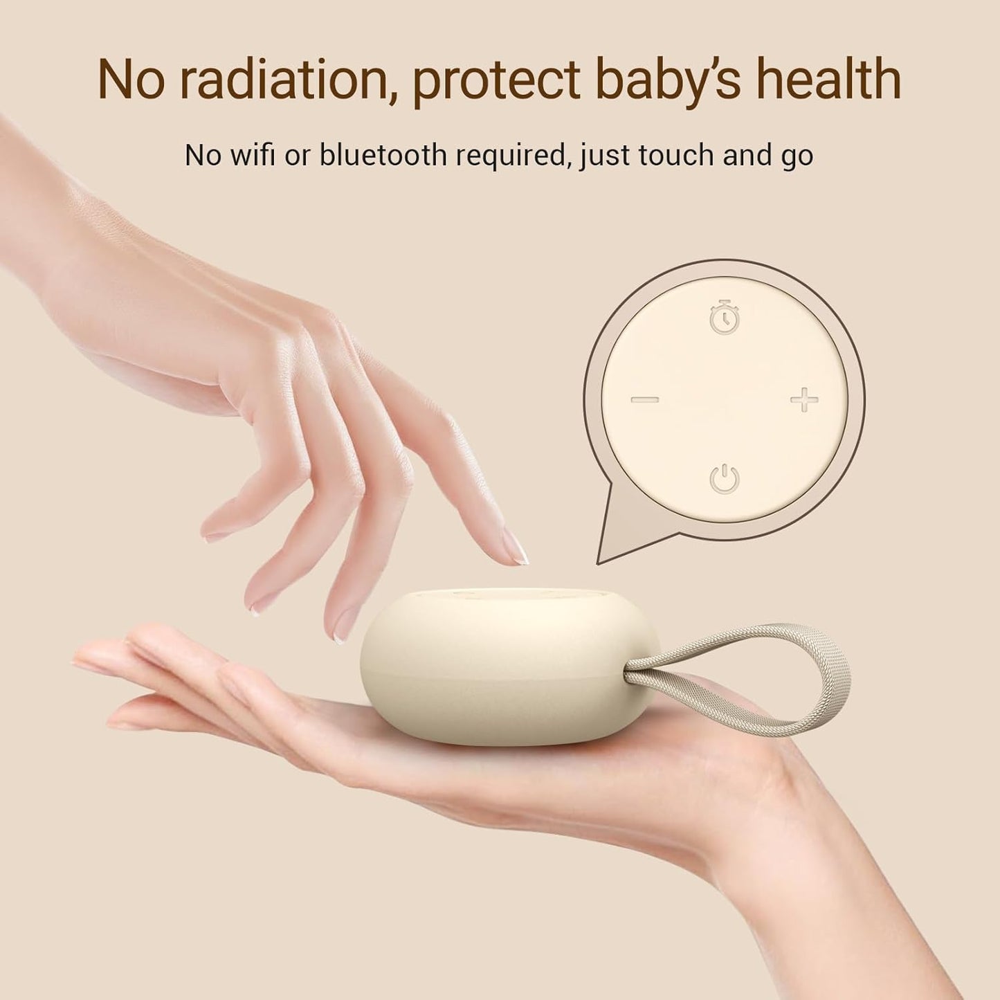Portable Baby Sound Machine [White Noise for Babies Kids Adults][Timer