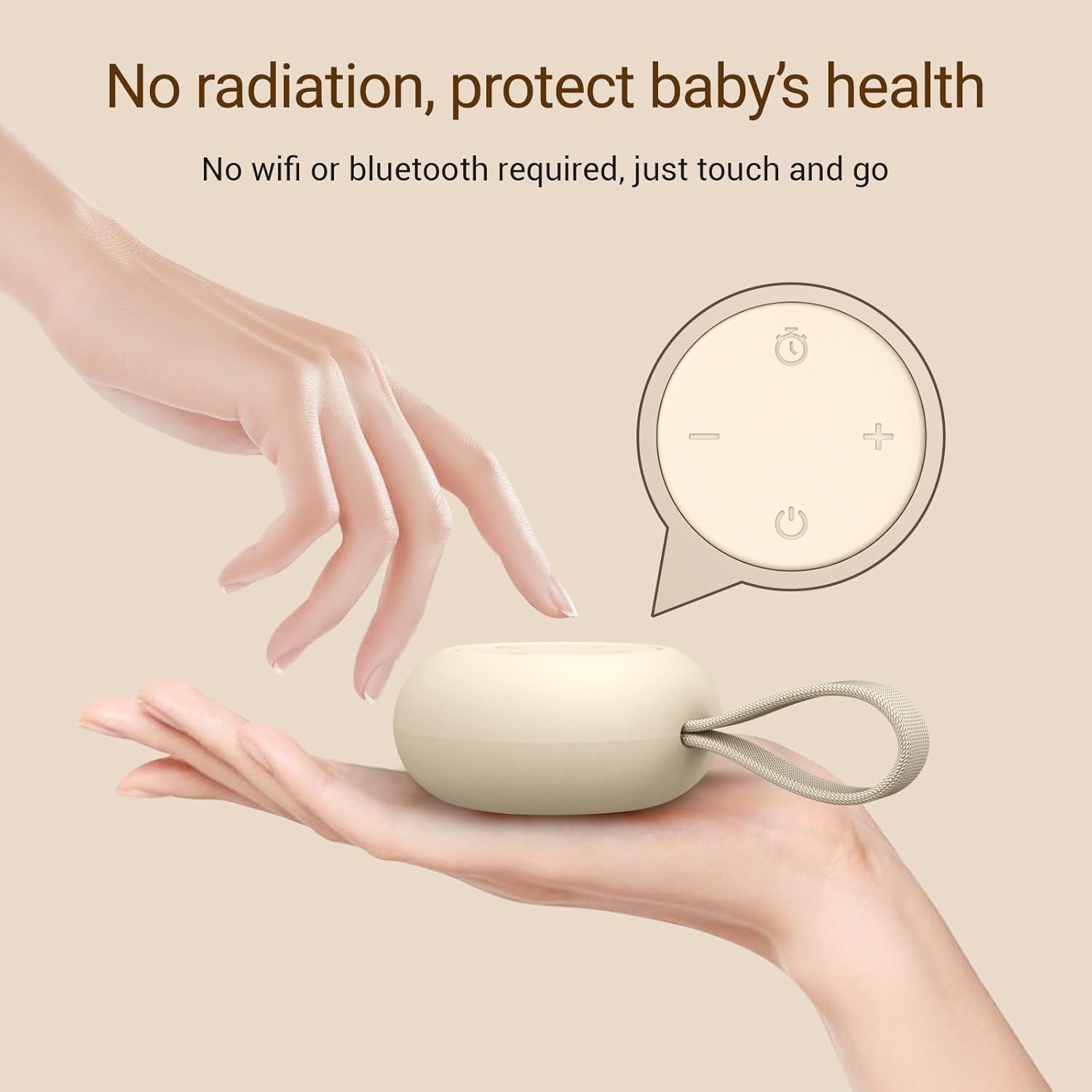 Portable Baby Sound Machine [White Noise for Babies Kids Adults][Timer