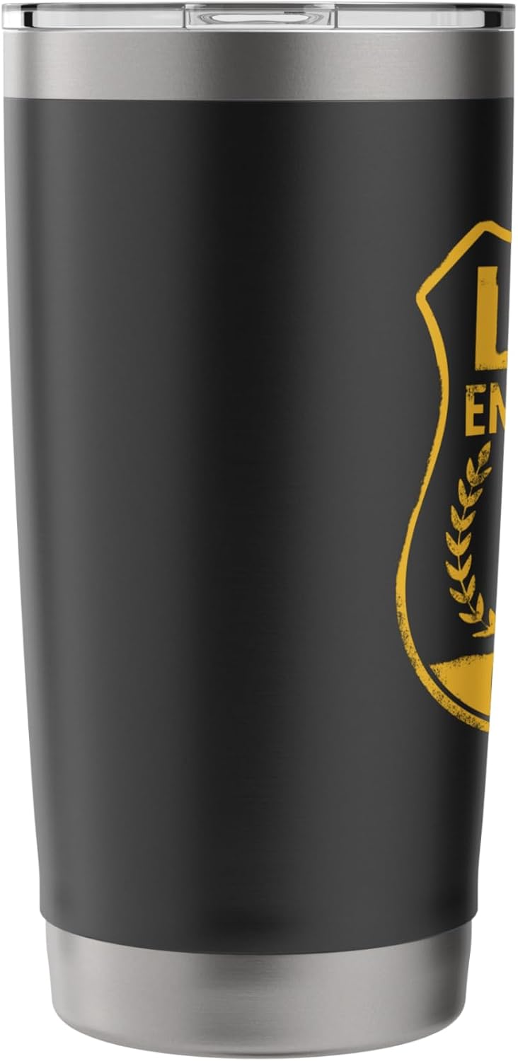 Lawn Enforcement Officer Funny Grass Patrol Badge Tee Stainless Steel Insulated Tumbler