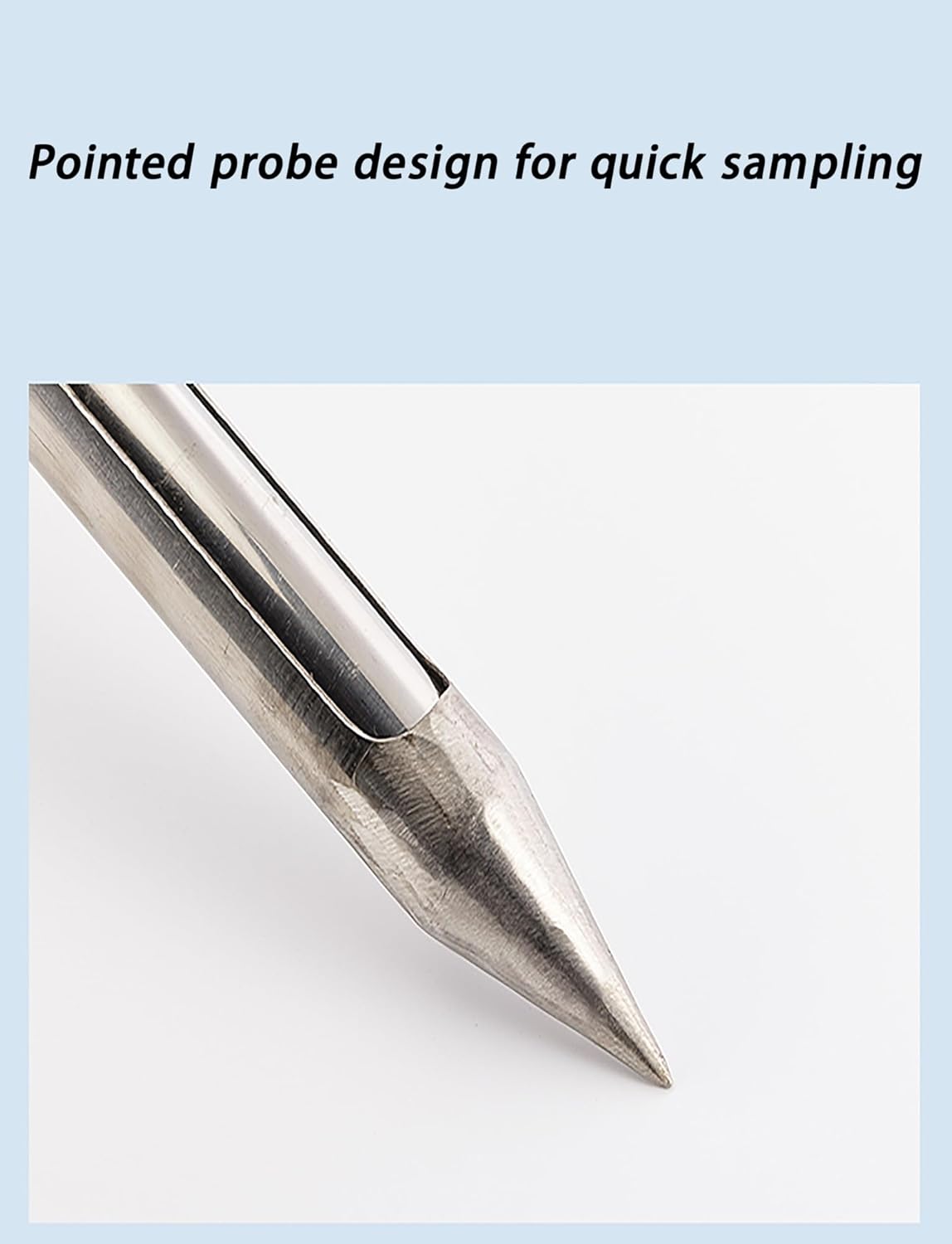 T-Handle Soil Sampler Probe for Efficient Soil Testing - 39.3" (100CM) Soil Test Kit for Lawn, Garden, and Farm Care - Ideal for Powder and Grain Sampling (ID 19mm)