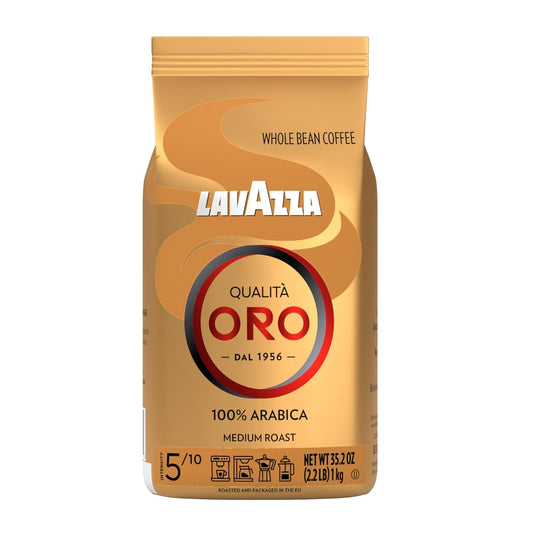 Lavazza QualitÃ Oro Whole Bean Blend, Medium Roast, 2.2 Pound (Pack of