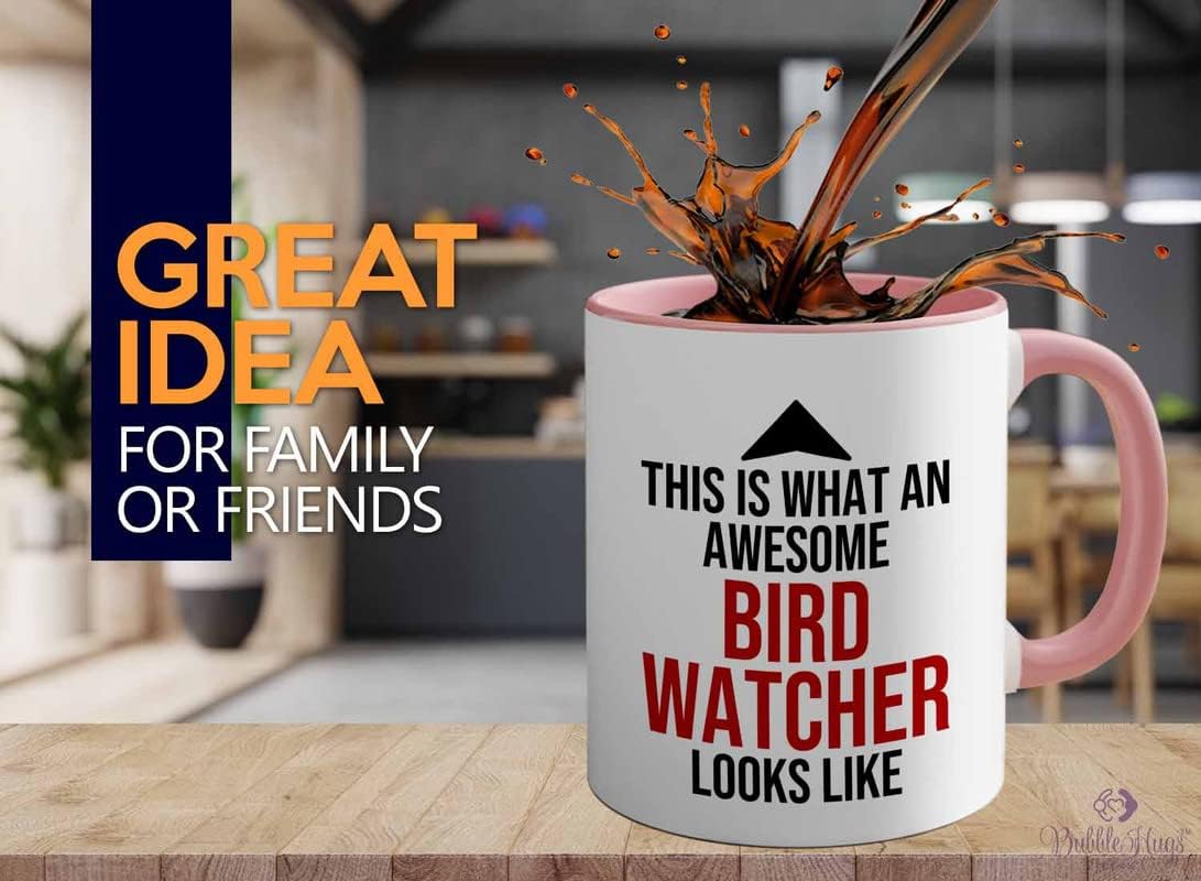 Bird Lover Two Tone Pink Edition 11oz - Awsome Bird Watcher Looks Like