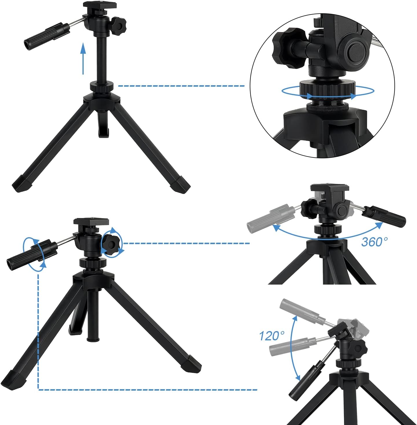 SVBONY SV146 Tabletop Tripod, Spotting Scope, Adjustable Portable Tripod for Spotting Scope Binoculars Monoculars DSLR Cameras