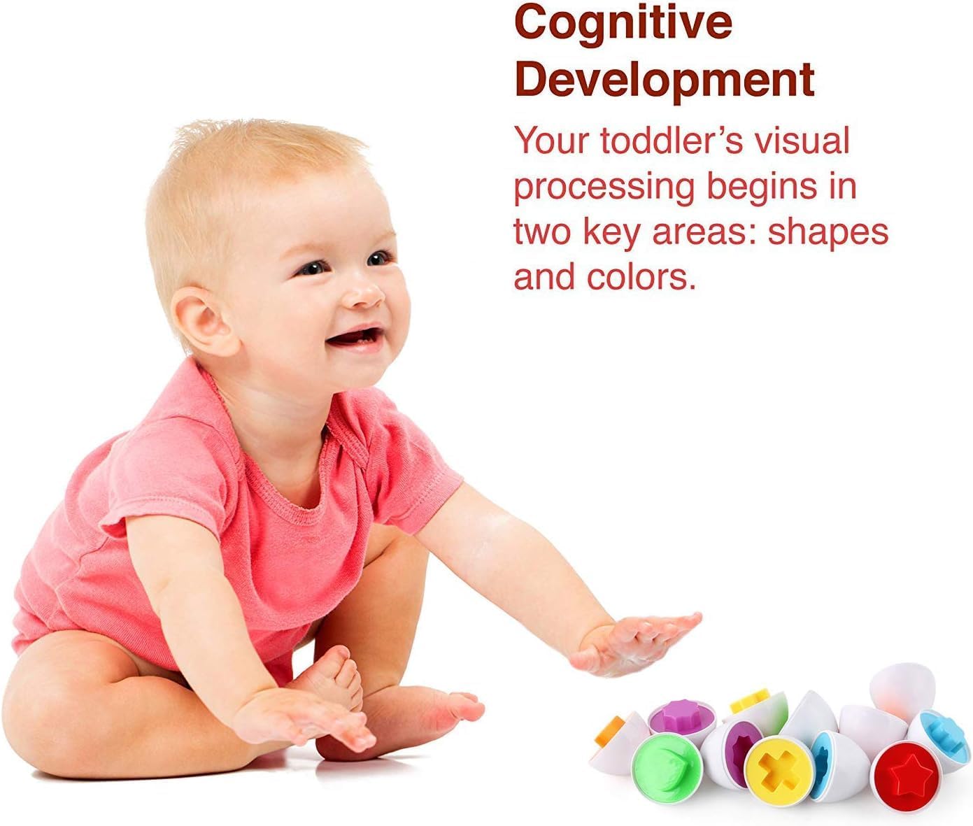Toddler Toys - Color Matching Egg Set - Educational Color, Shapes and 