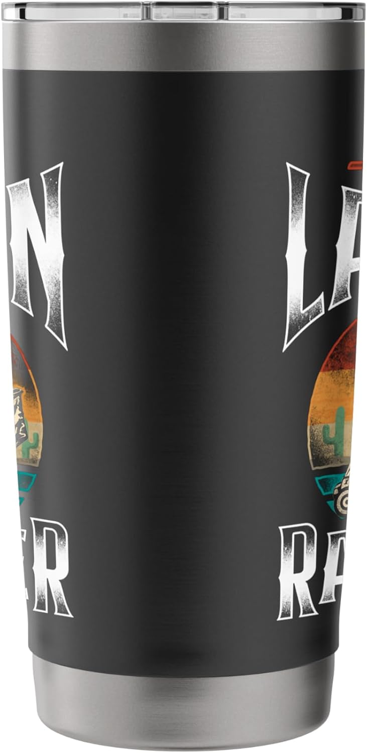 Lawn Mower Mowing Dad Father Landscaper Retro Vintage The Stainless Steel Insulated Tumbler