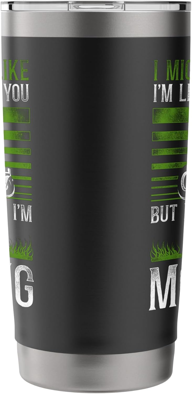 Lawn Mower Mowing Dad Father Landscaper Vintage Tractor I Stainless Steel Insulated Tumbler