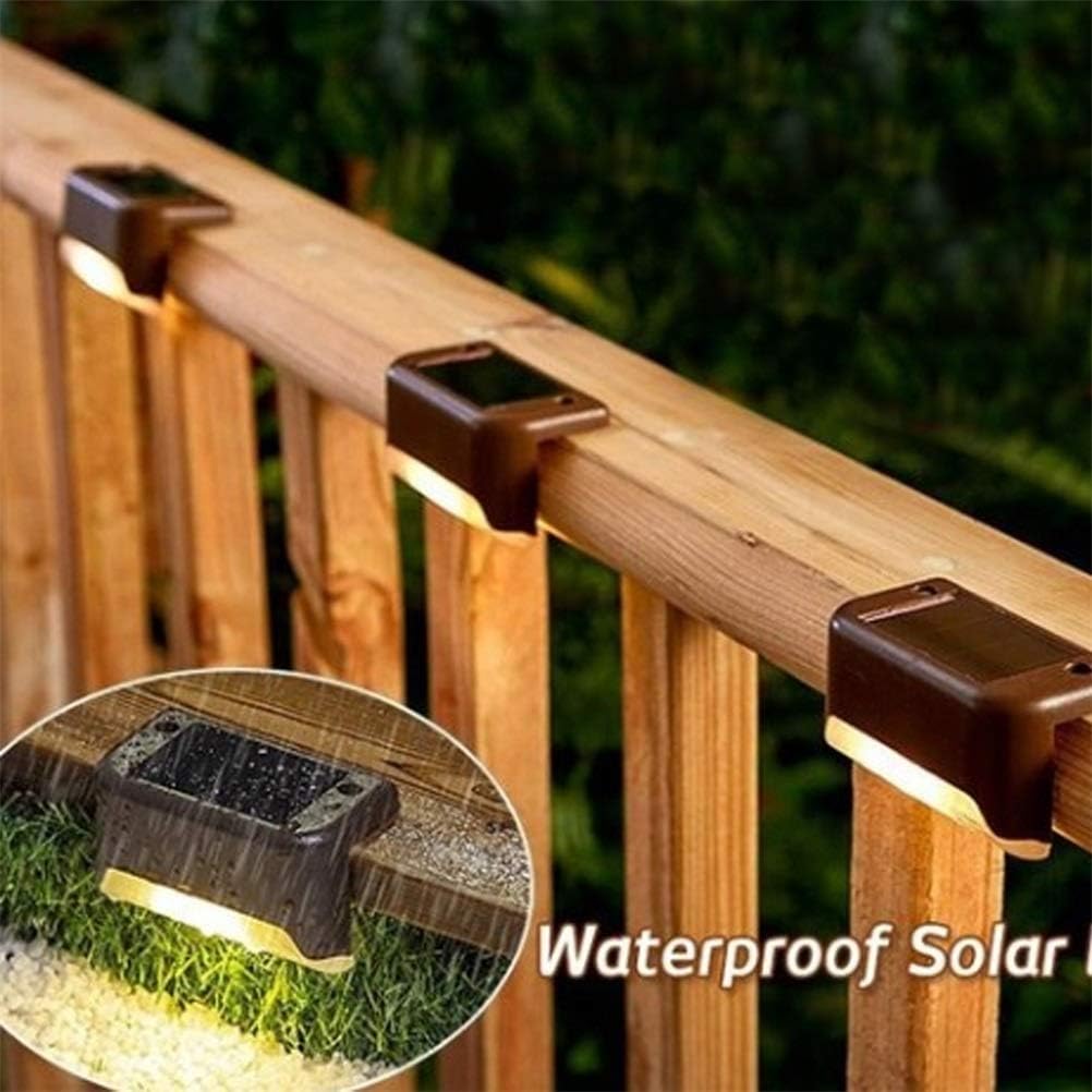 Wall Light 8/16 PCS Solar Lights Solar Step Lights Outdoor Waterproof Solar Stair Fence Lamp Decoration for Patio Stairs Garden Yard