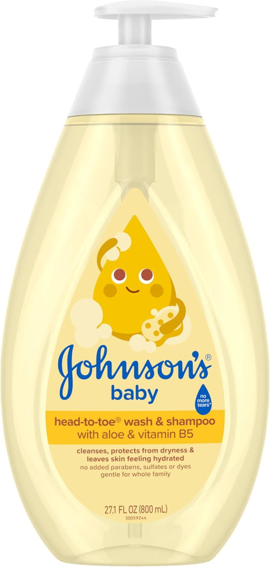 Johnson's Baby Head-To-Toe Baby Wash & Shampoo + Aloe & Vitamin B5, 2-