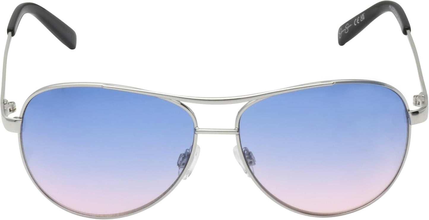 Jessica Simpson Women's J106 Iconic Metal Aviator Pilot Sunglasses wit