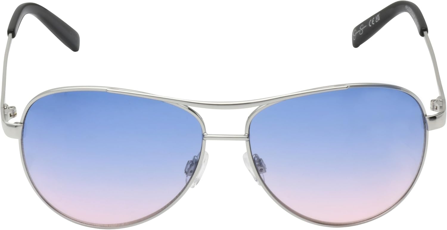 Jessica Simpson Women's J106 Iconic Metal Aviator Pilot Sunglasses wit